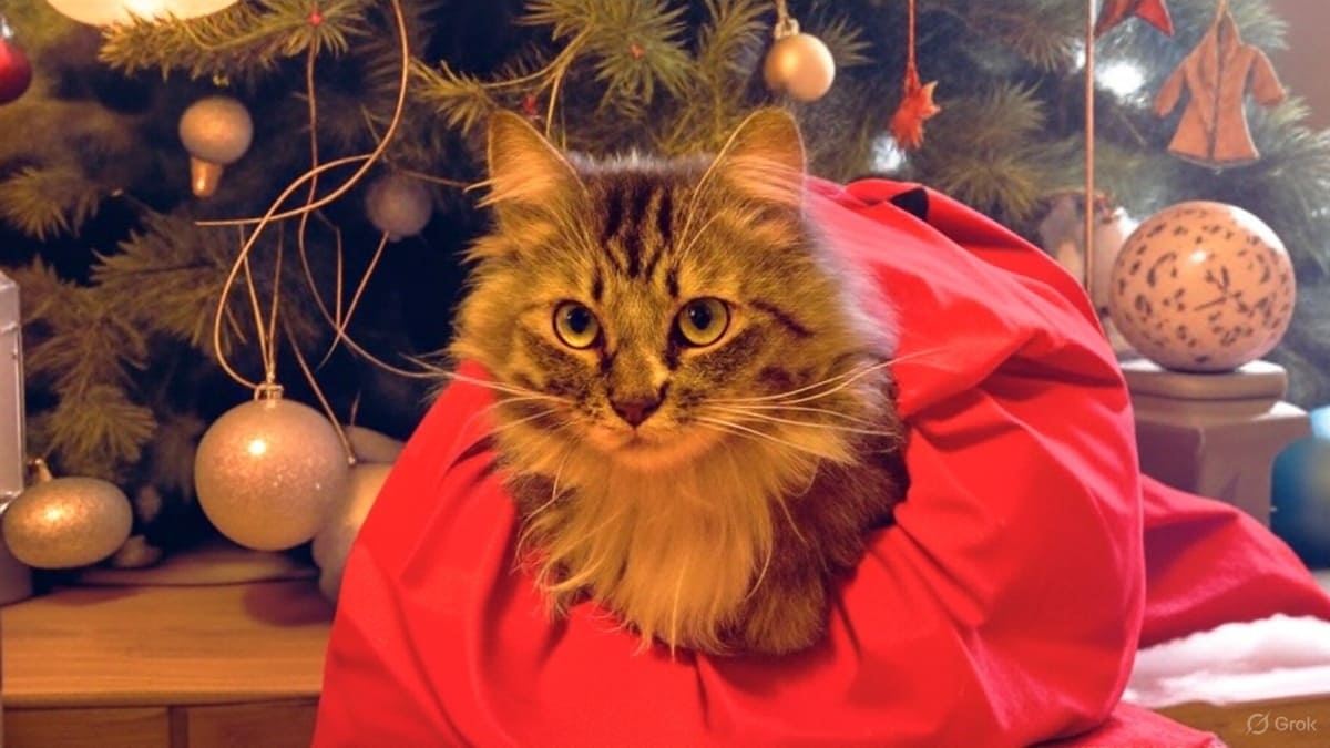 Кот на Новый Год